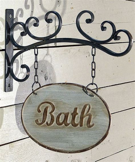 Metal Hanging Bath Sign 